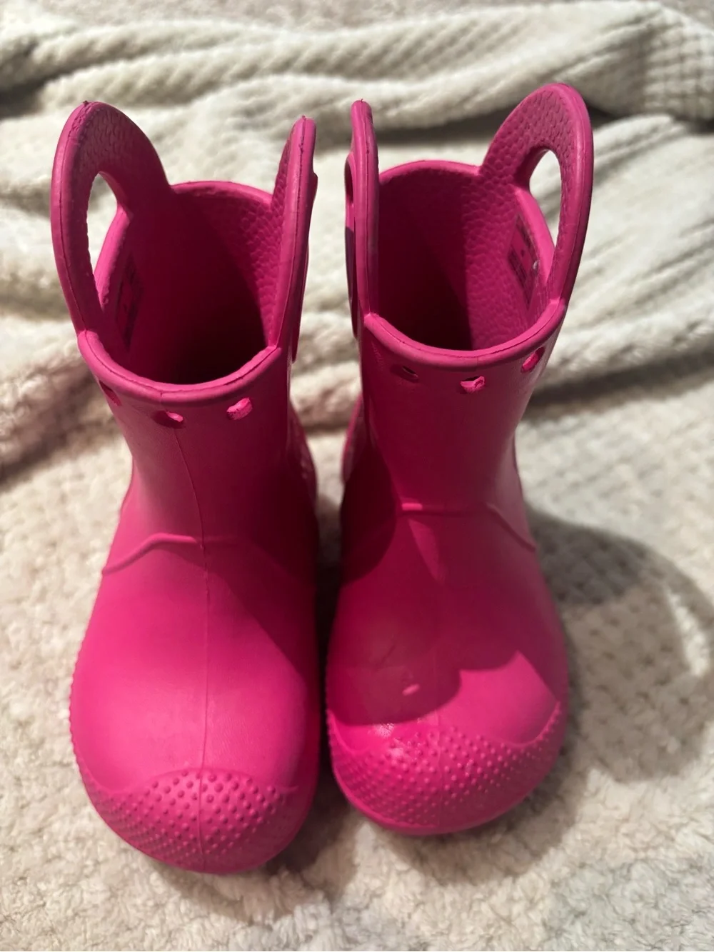 Crocs Toddler Handle it Rainboots in Pink Crush size Child 6 Like New